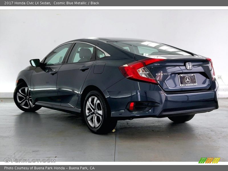 Cosmic Blue Metallic / Black 2017 Honda Civic LX Sedan