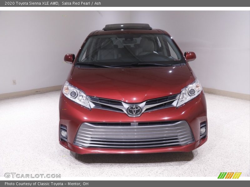 Salsa Red Pearl / Ash 2020 Toyota Sienna XLE AWD