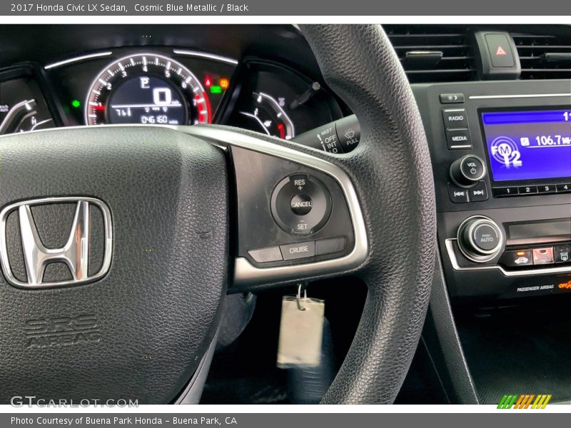 Cosmic Blue Metallic / Black 2017 Honda Civic LX Sedan
