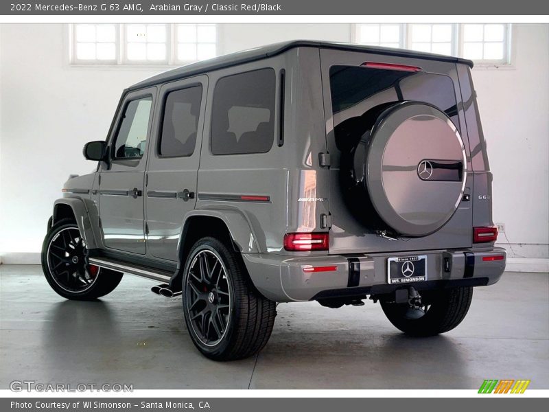 Arabian Gray / Classic Red/Black 2022 Mercedes-Benz G 63 AMG