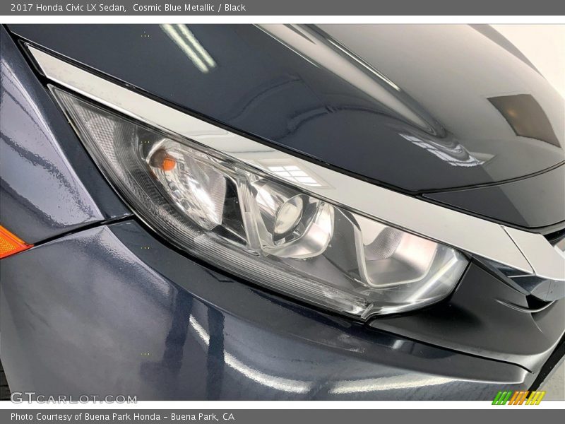 Cosmic Blue Metallic / Black 2017 Honda Civic LX Sedan
