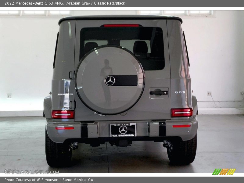 Arabian Gray / Classic Red/Black 2022 Mercedes-Benz G 63 AMG