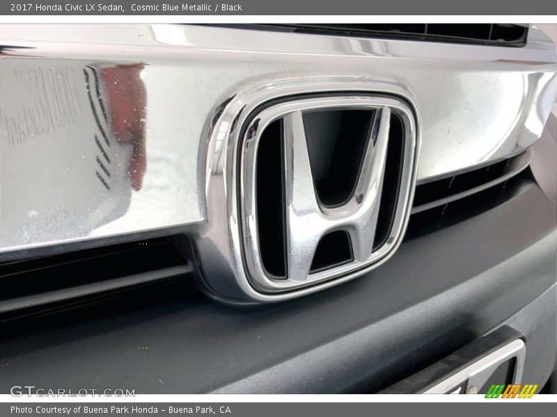 Cosmic Blue Metallic / Black 2017 Honda Civic LX Sedan