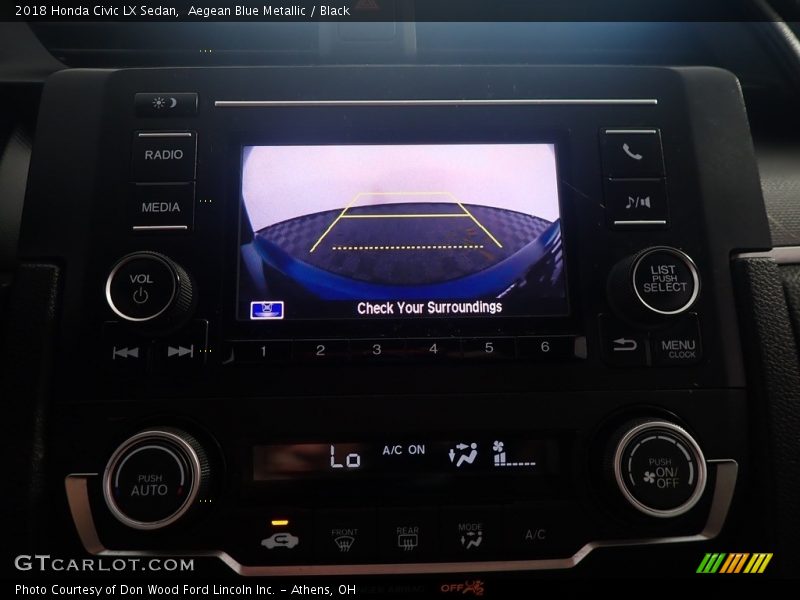 Aegean Blue Metallic / Black 2018 Honda Civic LX Sedan