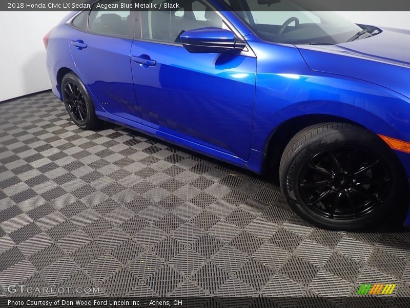 Aegean Blue Metallic / Black 2018 Honda Civic LX Sedan