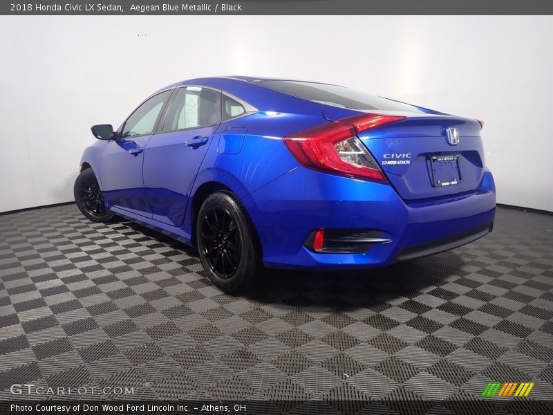 Aegean Blue Metallic / Black 2018 Honda Civic LX Sedan