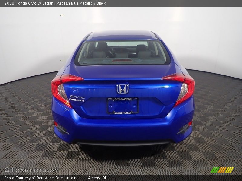 Aegean Blue Metallic / Black 2018 Honda Civic LX Sedan