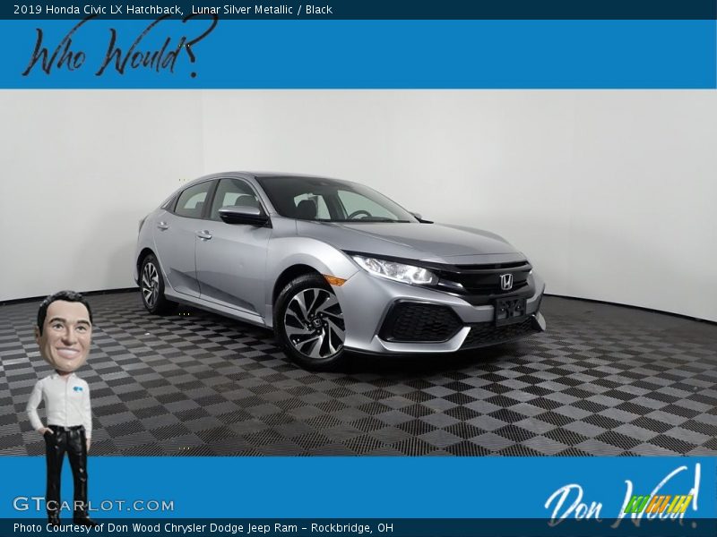 Lunar Silver Metallic / Black 2019 Honda Civic LX Hatchback