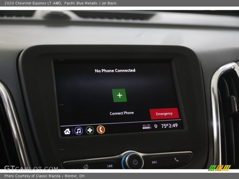 Pacific Blue Metallic / Jet Black 2020 Chevrolet Equinox LT AWD