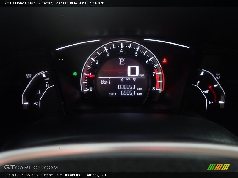  2018 Civic LX Sedan LX Sedan Gauges