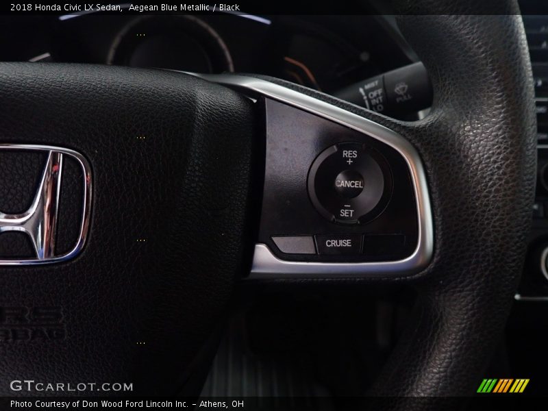 Aegean Blue Metallic / Black 2018 Honda Civic LX Sedan