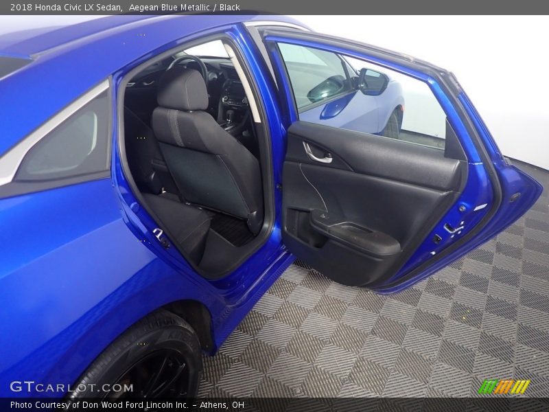 Aegean Blue Metallic / Black 2018 Honda Civic LX Sedan