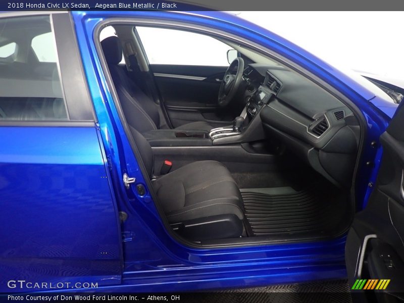 Aegean Blue Metallic / Black 2018 Honda Civic LX Sedan