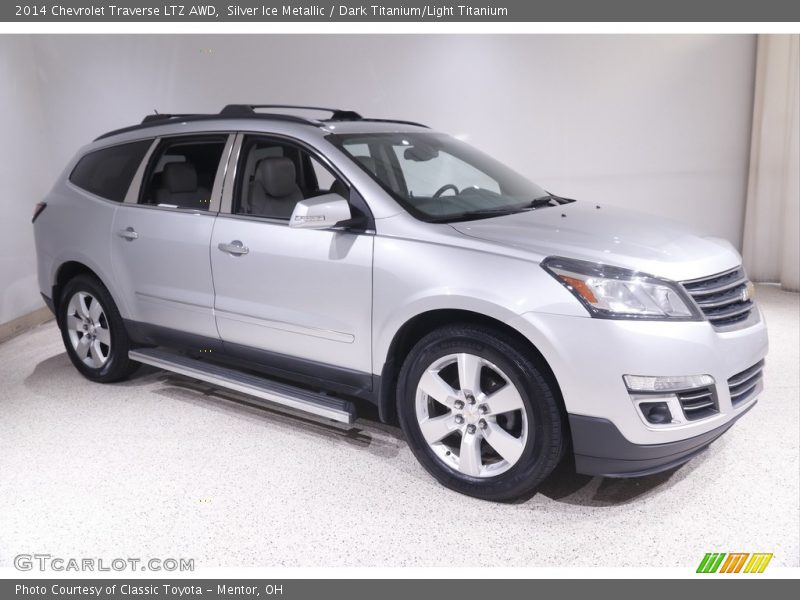 Silver Ice Metallic / Dark Titanium/Light Titanium 2014 Chevrolet Traverse LTZ AWD