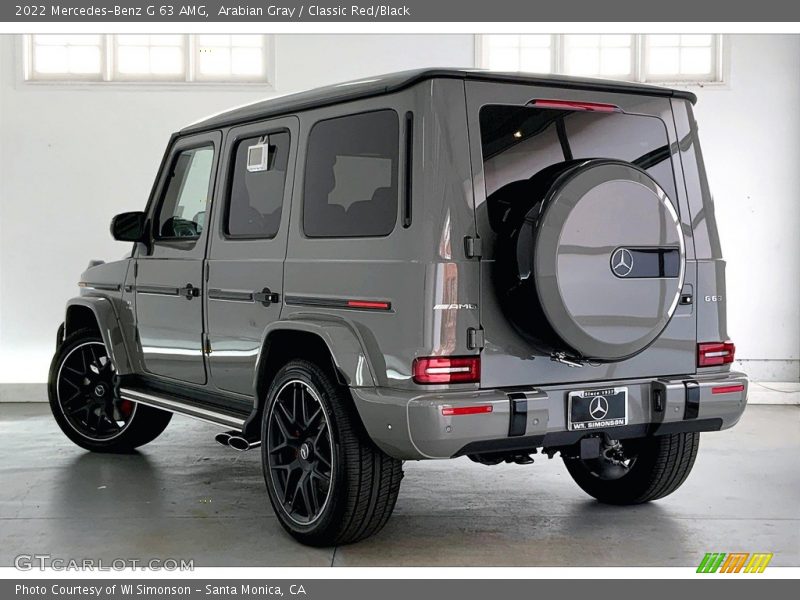 Arabian Gray / Classic Red/Black 2022 Mercedes-Benz G 63 AMG