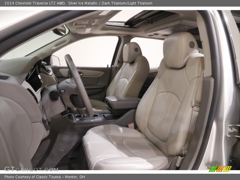 Silver Ice Metallic / Dark Titanium/Light Titanium 2014 Chevrolet Traverse LTZ AWD