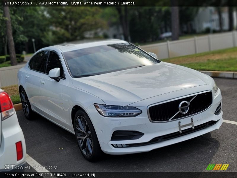 Crystal White Pearl Metallic / Charcoal 2018 Volvo S90 T5 AWD Momentum