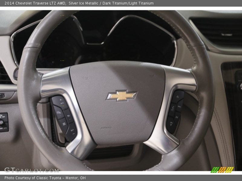 Silver Ice Metallic / Dark Titanium/Light Titanium 2014 Chevrolet Traverse LTZ AWD