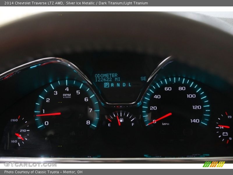 Silver Ice Metallic / Dark Titanium/Light Titanium 2014 Chevrolet Traverse LTZ AWD