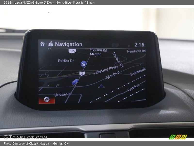 Sonic Silver Metallic / Black 2018 Mazda MAZDA3 Sport 5 Door