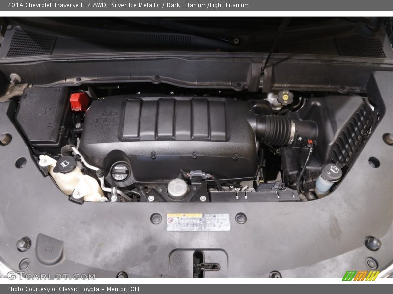 Silver Ice Metallic / Dark Titanium/Light Titanium 2014 Chevrolet Traverse LTZ AWD