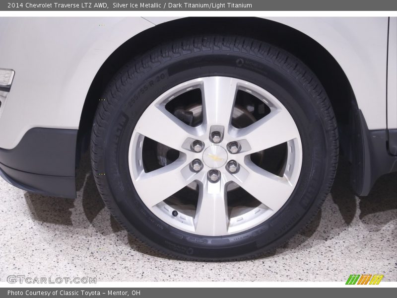 Silver Ice Metallic / Dark Titanium/Light Titanium 2014 Chevrolet Traverse LTZ AWD