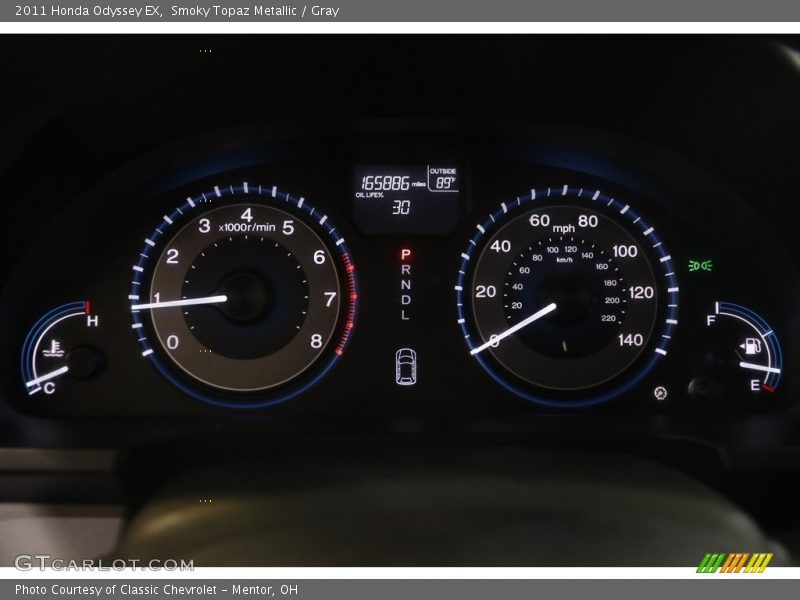 Smoky Topaz Metallic / Gray 2011 Honda Odyssey EX