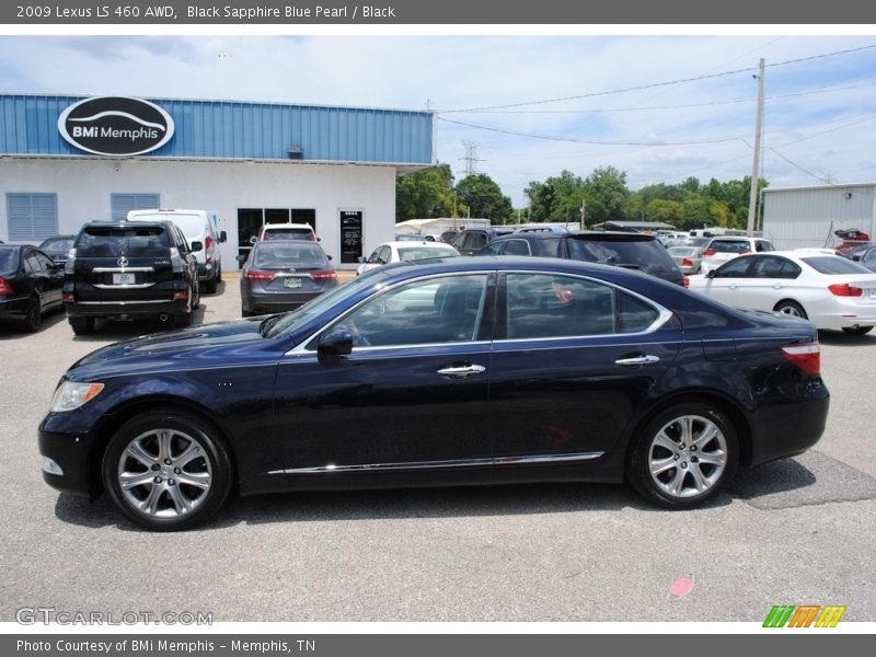 Black Sapphire Blue Pearl / Black 2009 Lexus LS 460 AWD