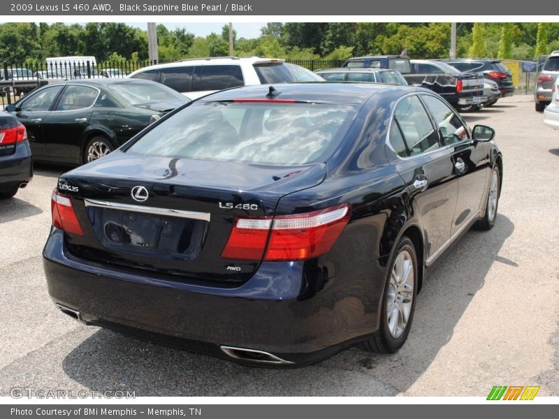 Black Sapphire Blue Pearl / Black 2009 Lexus LS 460 AWD