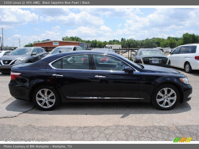 Black Sapphire Blue Pearl / Black 2009 Lexus LS 460 AWD