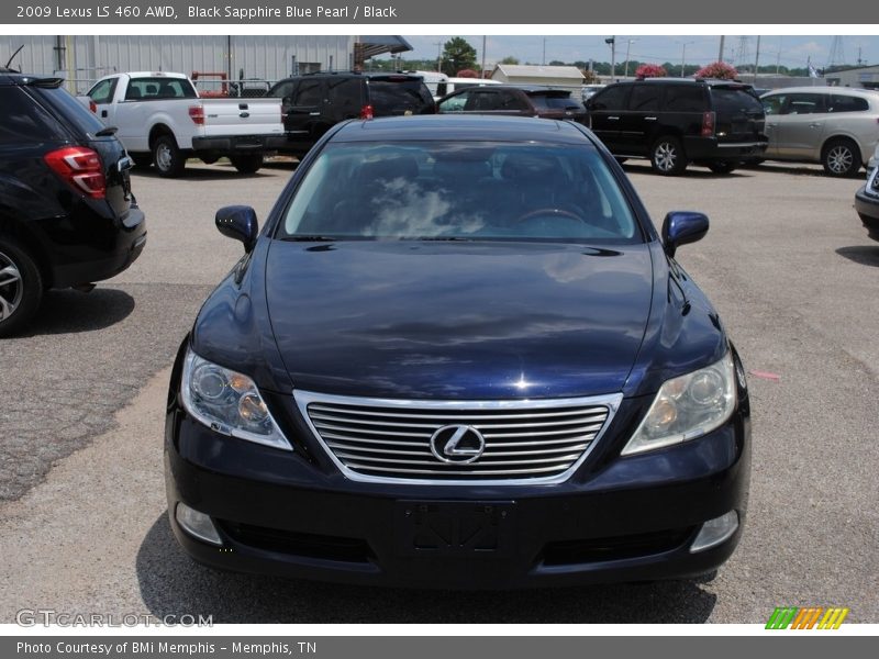 Black Sapphire Blue Pearl / Black 2009 Lexus LS 460 AWD