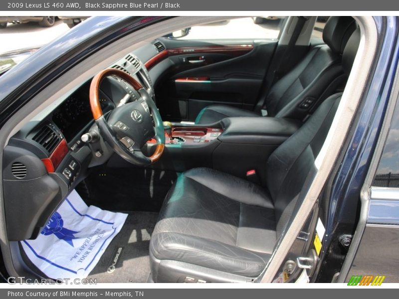 Black Sapphire Blue Pearl / Black 2009 Lexus LS 460 AWD