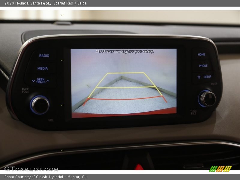 Scarlet Red / Beige 2020 Hyundai Santa Fe SE