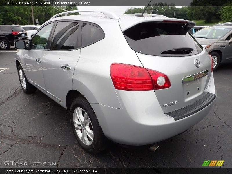 Brilliant Silver / Black 2013 Nissan Rogue SV AWD