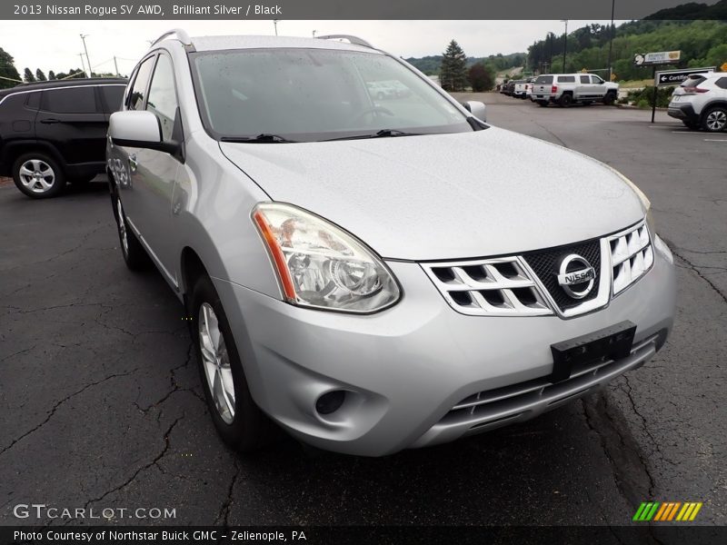 Brilliant Silver / Black 2013 Nissan Rogue SV AWD