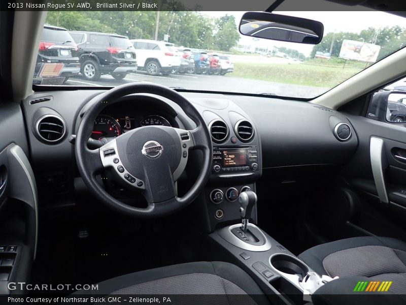 Brilliant Silver / Black 2013 Nissan Rogue SV AWD