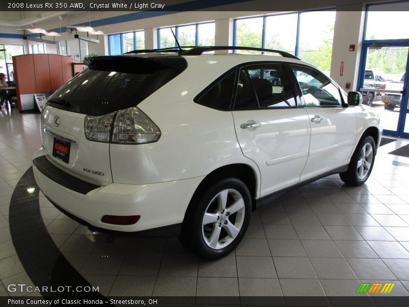 Crystal White / Light Gray 2008 Lexus RX 350 AWD