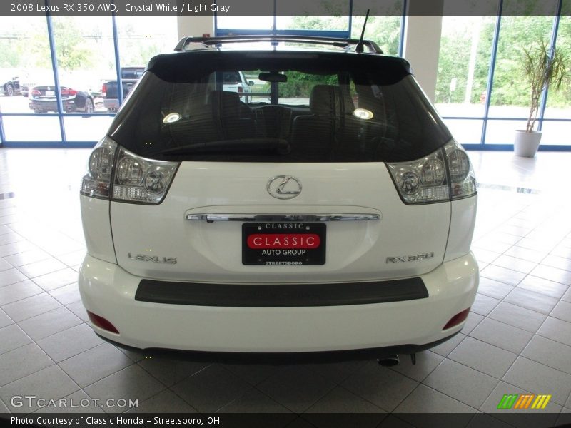 Crystal White / Light Gray 2008 Lexus RX 350 AWD