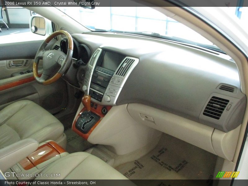 Crystal White / Light Gray 2008 Lexus RX 350 AWD