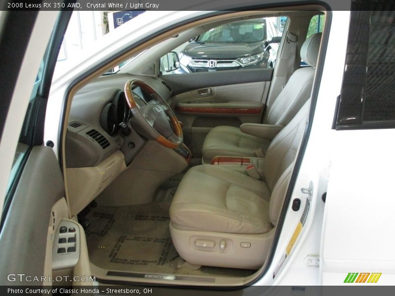 Crystal White / Light Gray 2008 Lexus RX 350 AWD