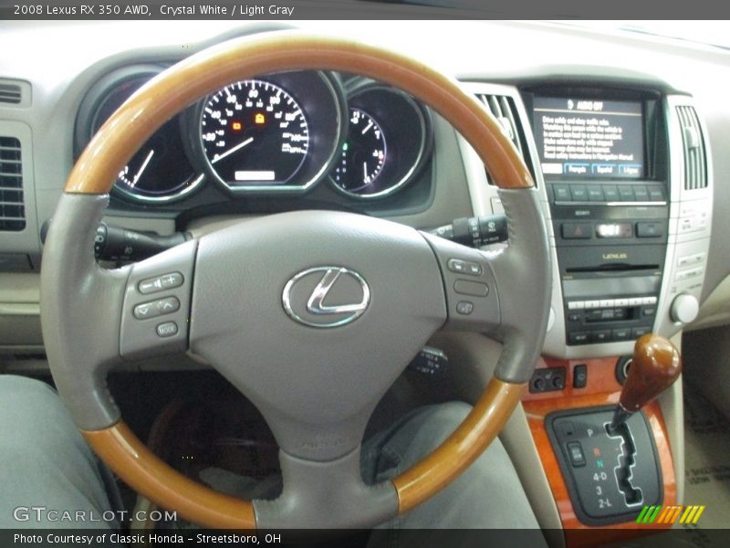 Crystal White / Light Gray 2008 Lexus RX 350 AWD