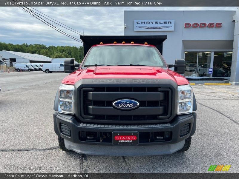 Vermillion Red / Steel Grey 2011 Ford F550 Super Duty XL Regular Cab 4x4 Dump Truck