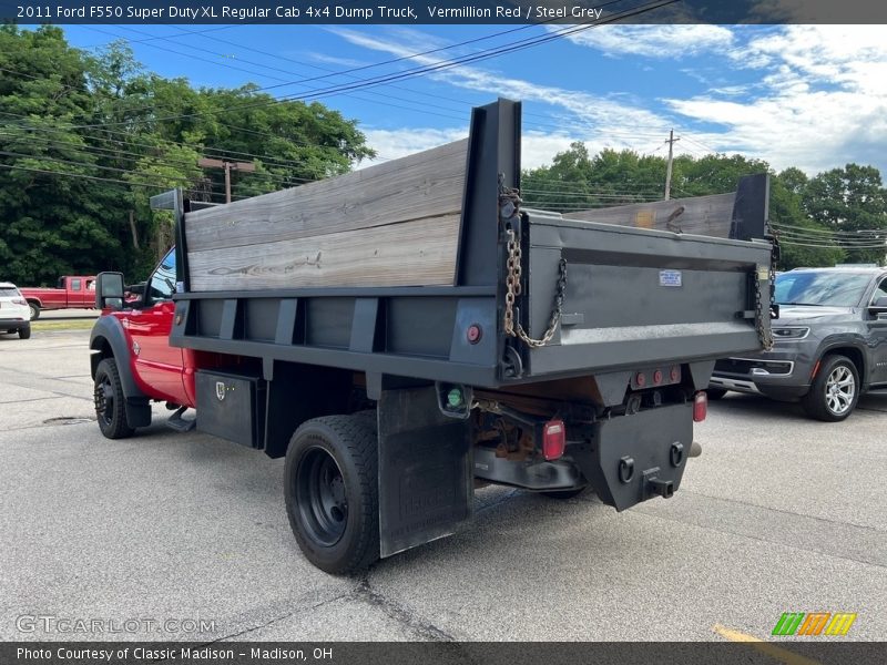 Vermillion Red / Steel Grey 2011 Ford F550 Super Duty XL Regular Cab 4x4 Dump Truck