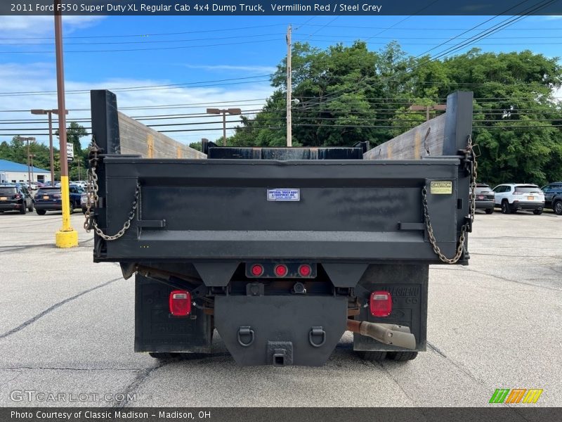 Vermillion Red / Steel Grey 2011 Ford F550 Super Duty XL Regular Cab 4x4 Dump Truck