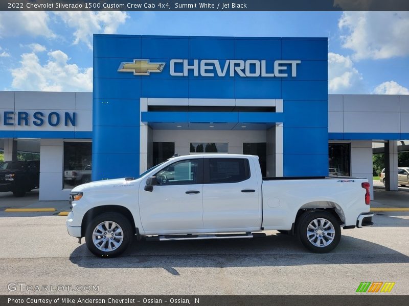 Summit White / Jet Black 2022 Chevrolet Silverado 1500 Custom Crew Cab 4x4