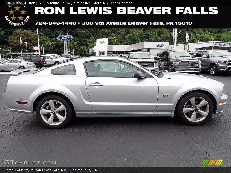 Satin Silver Metallic / Dark Charcoal 2005 Ford Mustang GT Premium Coupe