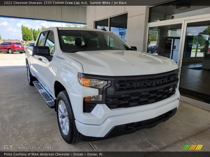 Summit White / Jet Black 2022 Chevrolet Silverado 1500 Custom Crew Cab 4x4