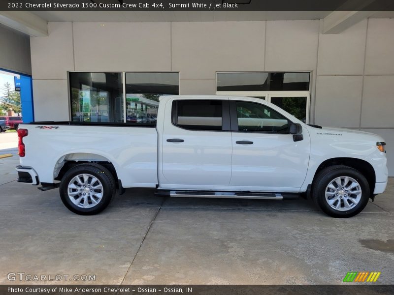 Summit White / Jet Black 2022 Chevrolet Silverado 1500 Custom Crew Cab 4x4