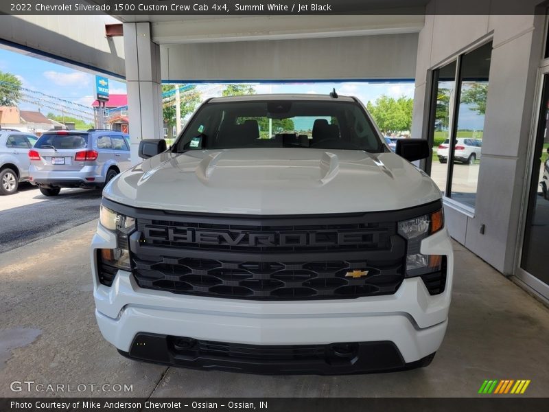 Summit White / Jet Black 2022 Chevrolet Silverado 1500 Custom Crew Cab 4x4