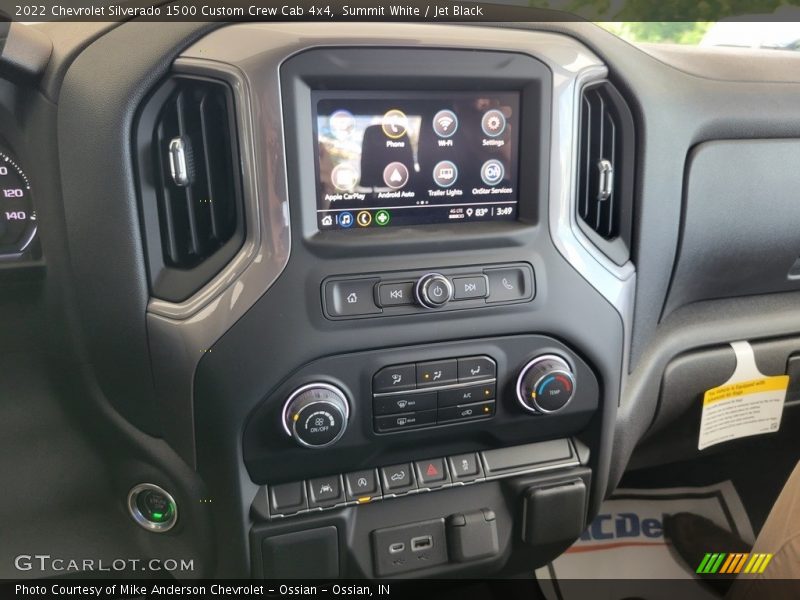 Summit White / Jet Black 2022 Chevrolet Silverado 1500 Custom Crew Cab 4x4
